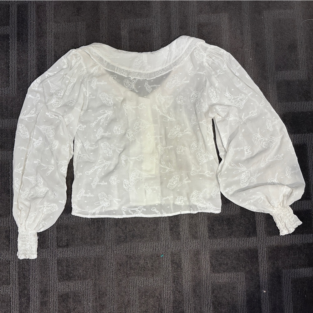 BB DAKOTA Steve Madden White Women's Nobodys Baby Top Size Large - Picture 10 of 10